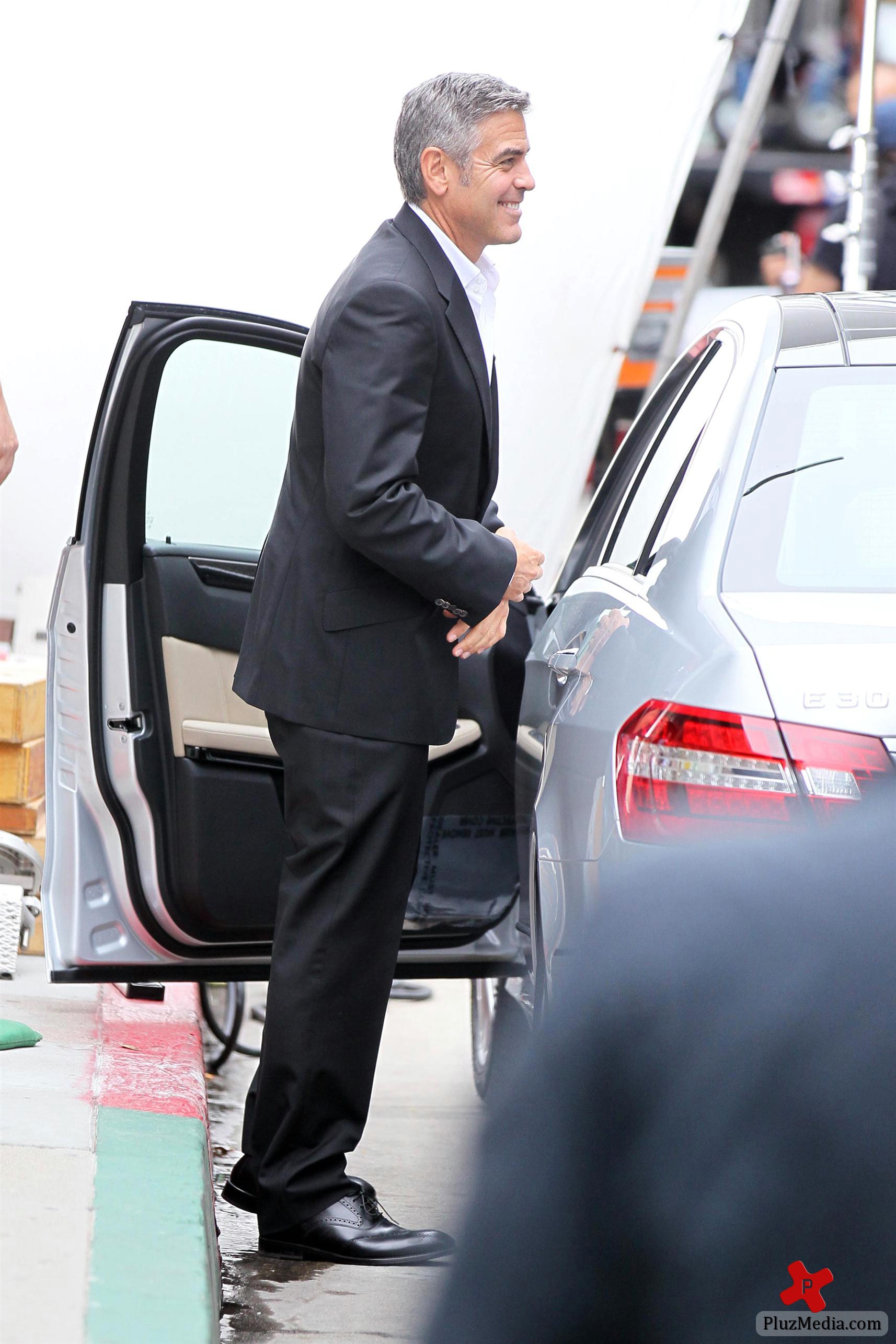 George Clooney on the set of a Mercedes Benz E300 L advert photos | Picture 78324